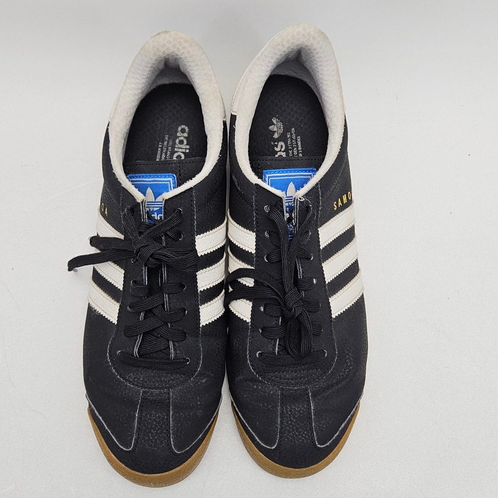 Adidas Samoa Mens Black White Gum Sole C77038 Size 10 Low Top Retro year 2015 - Picture 9 of 13